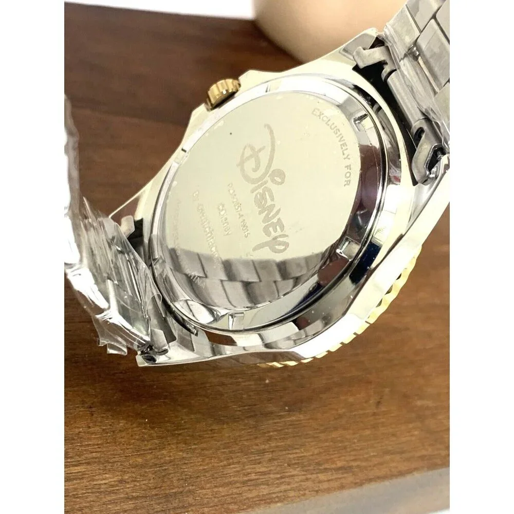 Disney Mickey Mouse Men's Watch WDS000695 Quartz Two Tone Stainless Steel 43mm